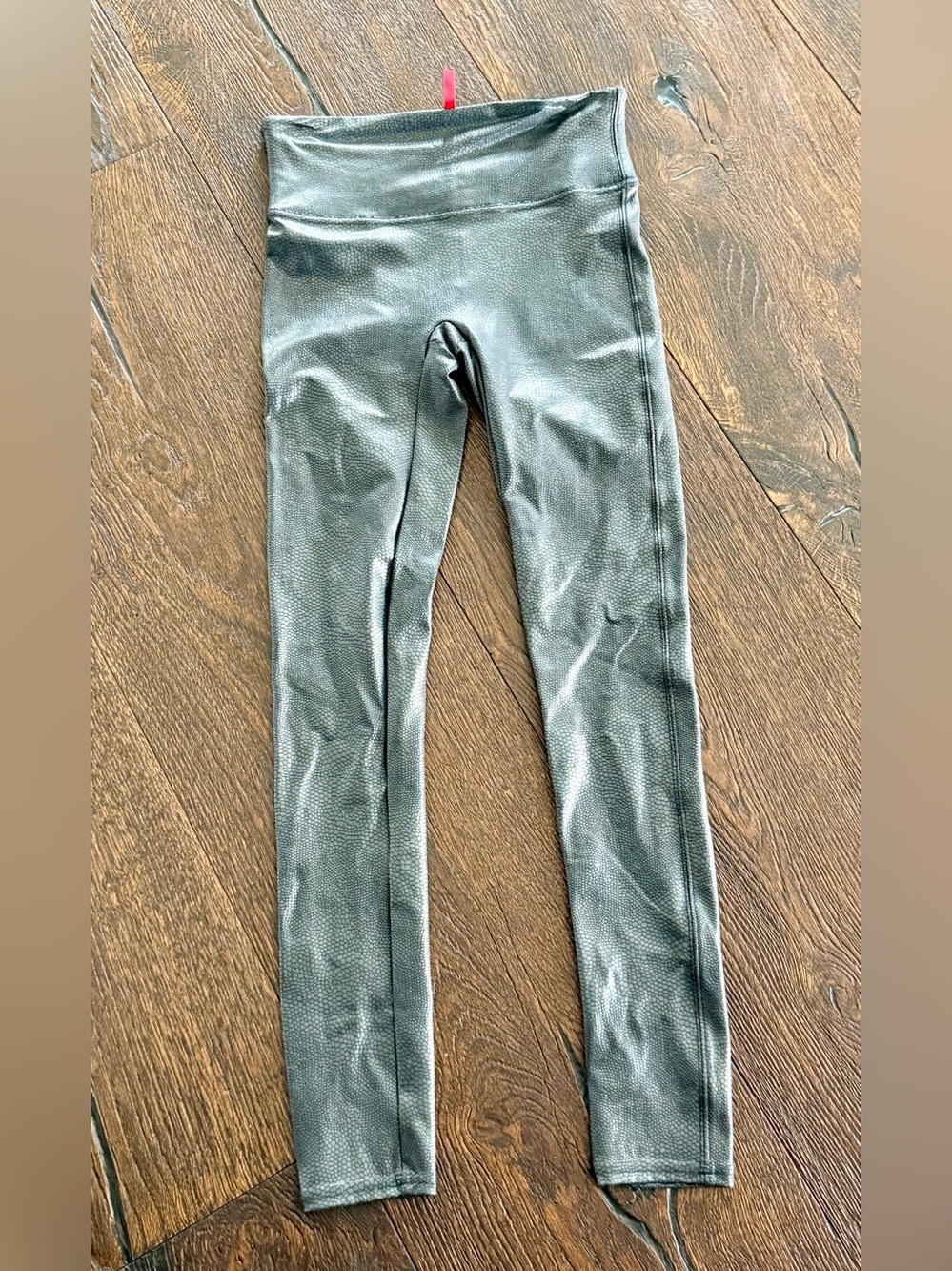 SPANX Metallic Charcoal High-Rise Leggings